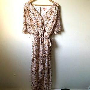 Evri High Low Dress Animal Print Short Sleeves